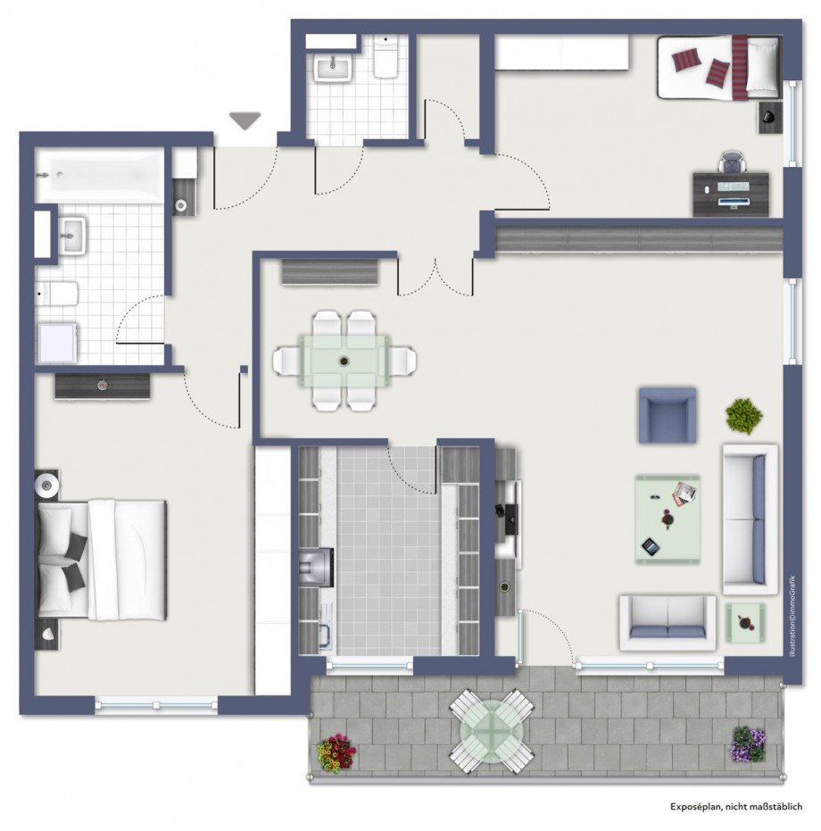 Grundriss Etagenwohnung Kostheim