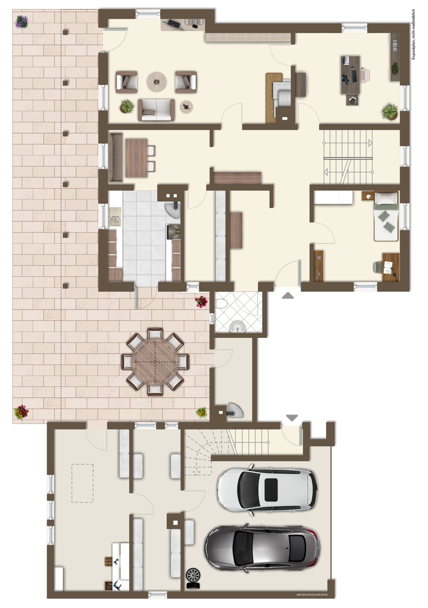 Grundriss Erdgeschoss Zweifamilienhaus Todenroth