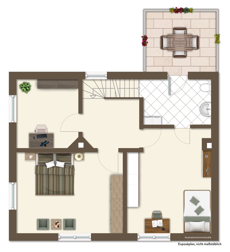 Grundriss OG Einfamilienhaus Mainz / Bretzenheim